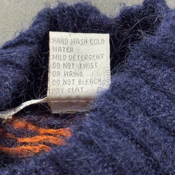 Vintage 80s Christopher Sport Nordic Flower Fair Isle Geometric Stripe Sweater - Picture 3 of 3